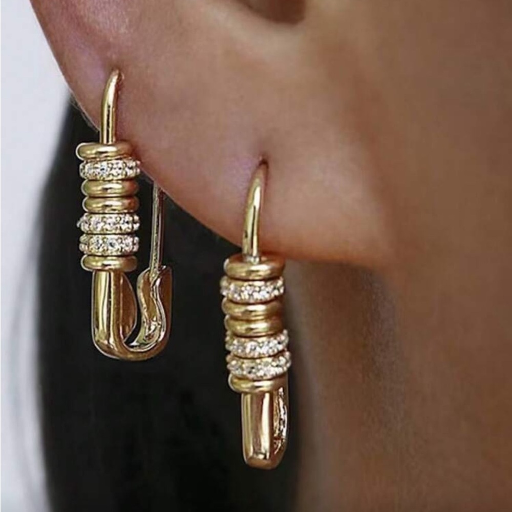 18K gold plated hoop earrings